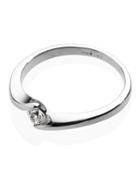 Marks & Spencer Platinum Plated Twisted Diamant Ring White Mix
