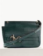 Marks & Spencer Faux Leather Ring Detail Cross Body Bag Teal