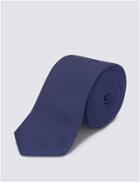Marks & Spencer Skinny Fit Textured Tie Navy