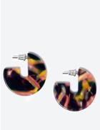 Marks & Spencer Marble Resin Hoop Earrings Multi