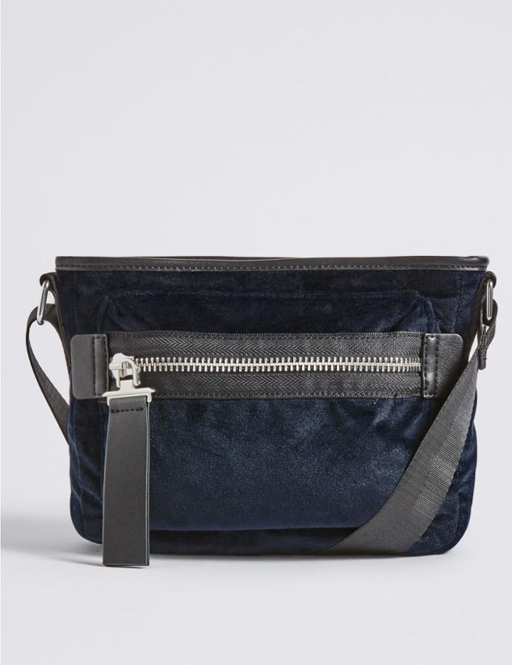 Marks & Spencer Across Body Bag Navy Mix