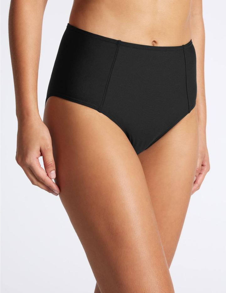 Marks & Spencer High Waisted Bikini Bottoms Black
