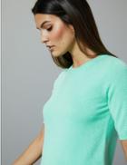 Marks & Spencer Pure Cashmere Round Neck Knitted Top Fresh Green