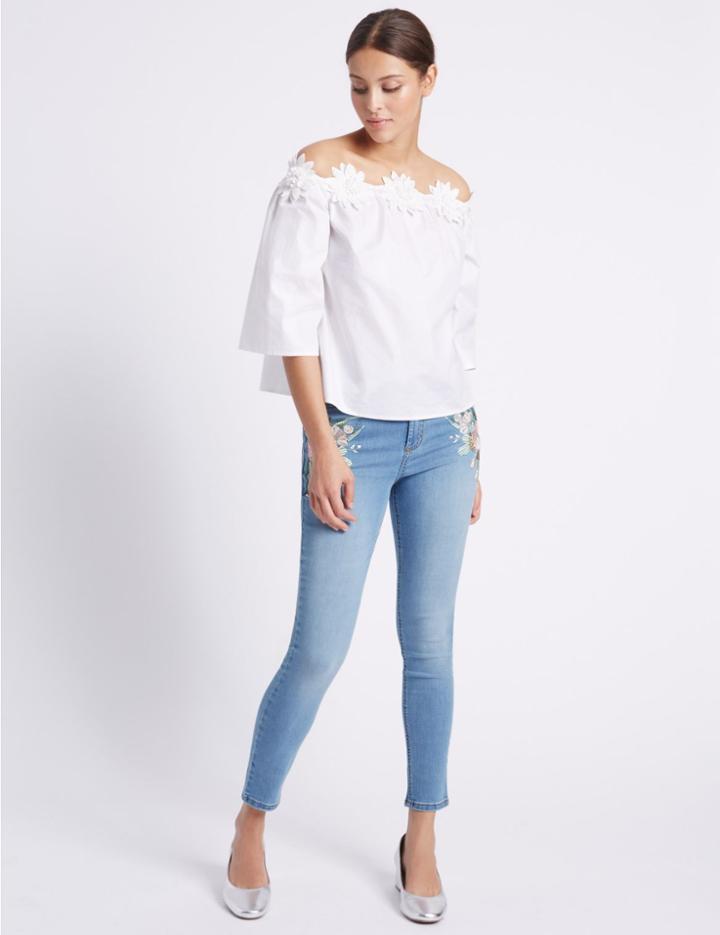 Marks & Spencer Roma Rise Cropped Jeans Indigo