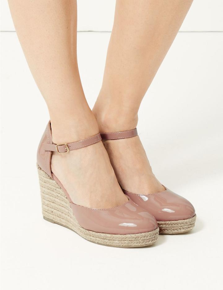 Marks & Spencer Wedge Heel Almond Toe Espadrilles Nude