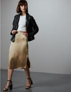 Marks & Spencer Slip Midi Skirt Light Terracotta