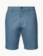 Marks & Spencer Cotton Rich Chino Shorts With Stretch Fresh Blue