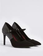 Marks & Spencer Wide Fit Stiletto Court Shoes Black Mix