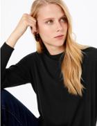 Marks & Spencer Merino Wool Longline Jumper Black