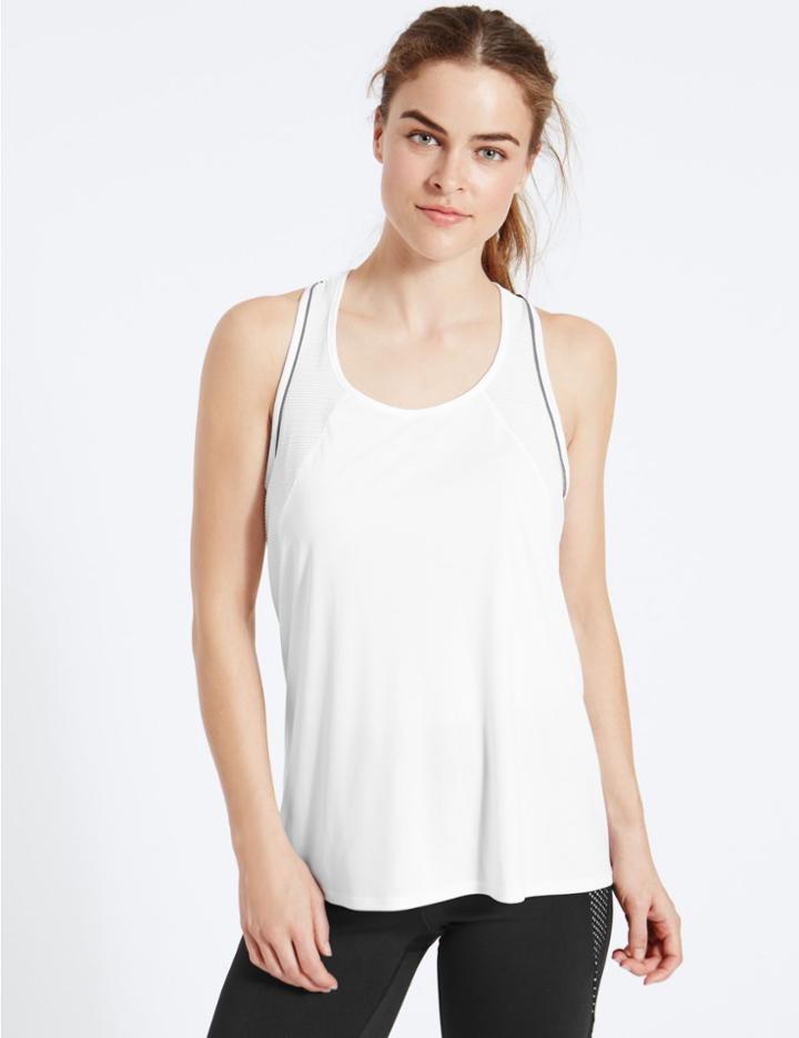 Marks & Spencer Light As Air Sports Vest White Mix