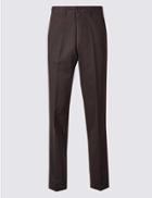 Marks & Spencer Pure Cotton Chinos With Active Waist Mulberry