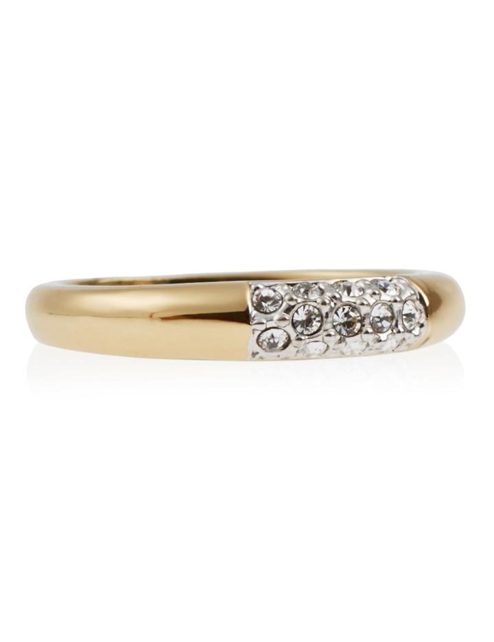 Marks & Spencer Gold Plated Pav Diamant Ring Gold Mix