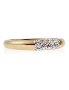Marks & Spencer Gold Plated Pav Diamant Ring Gold Mix