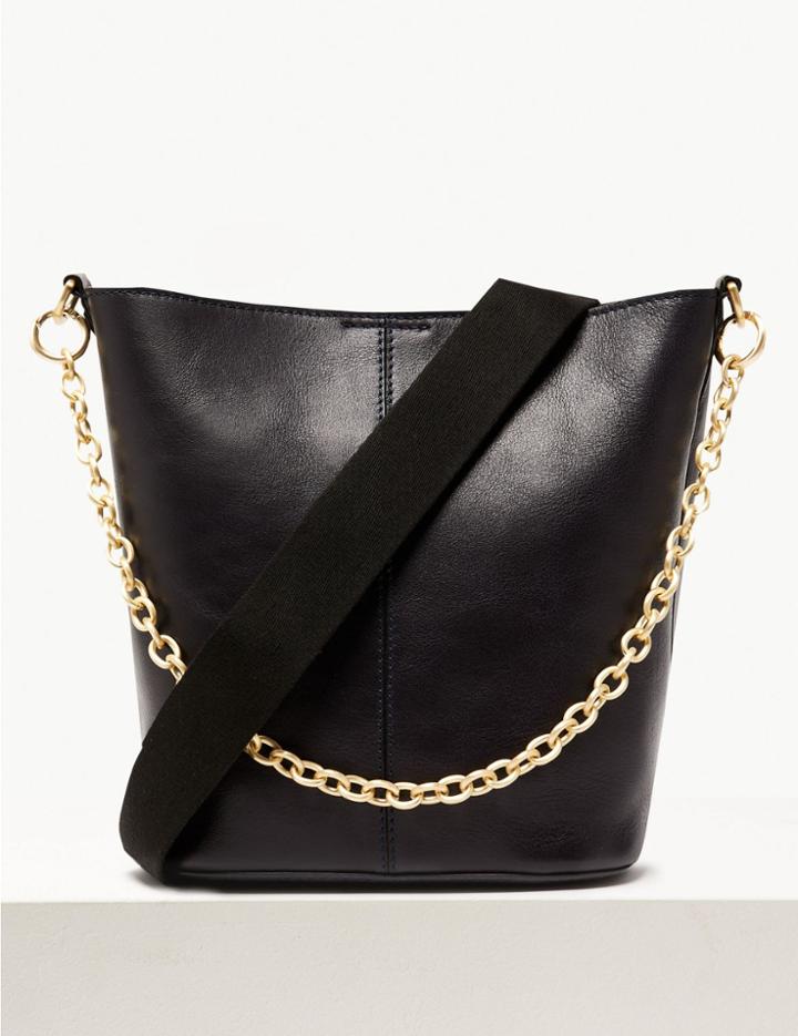Marks & Spencer Leather Crossbody Bag Navy