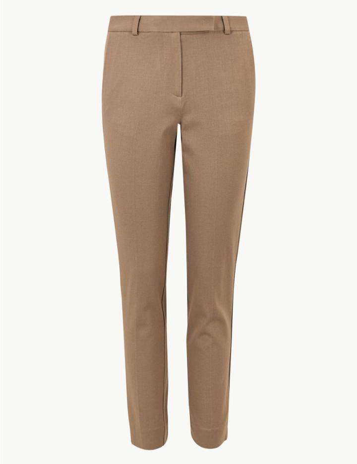 Marks & Spencer Mia Slim Ankle Grazer Trousers Camel