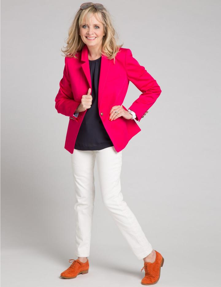 Marks & Spencer Cotton Rich Blazer Raspberry