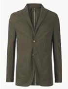 Marks & Spencer Pure Cotton Tailored Fit Jacket Khaki