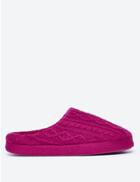 Marks & Spencer Cable Knit Mule Slippers Magenta