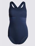 Marks & Spencer Secret Slimming&trade; Active Swimsuit Navy Mix