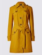 Marks & Spencer Belted Trench With Stormwear&trade; Ochre