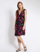 Marks & Spencer Floral Print Sleeveless Beach Dress Wine Mix