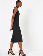 Marks & Spencer Compact Rib Cropped Length Culottes Black