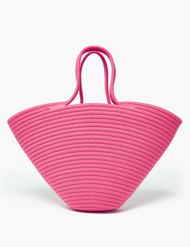 Marks & Spencer Rope Tote Bag Pink