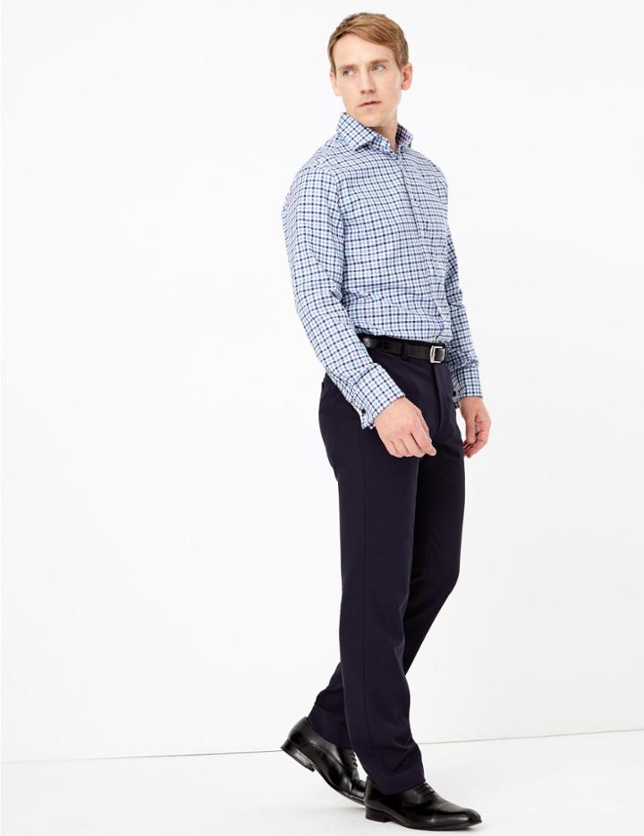 Marks & Spencer Luxury Royal Oxford Check Shirt