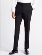 Marks & Spencer Navy Textured Slim Fit Trousers