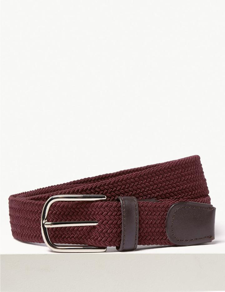 Marks & Spencer Stretch Woven Belt Brown