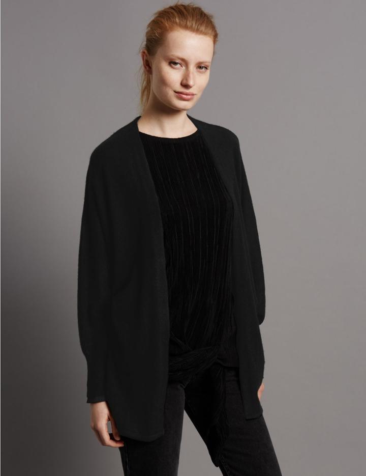 Marks & Spencer Pure Cashmere Batwing Cardigan Black