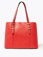 Marks & Spencer Soft Stud Tote Bag Dark Red