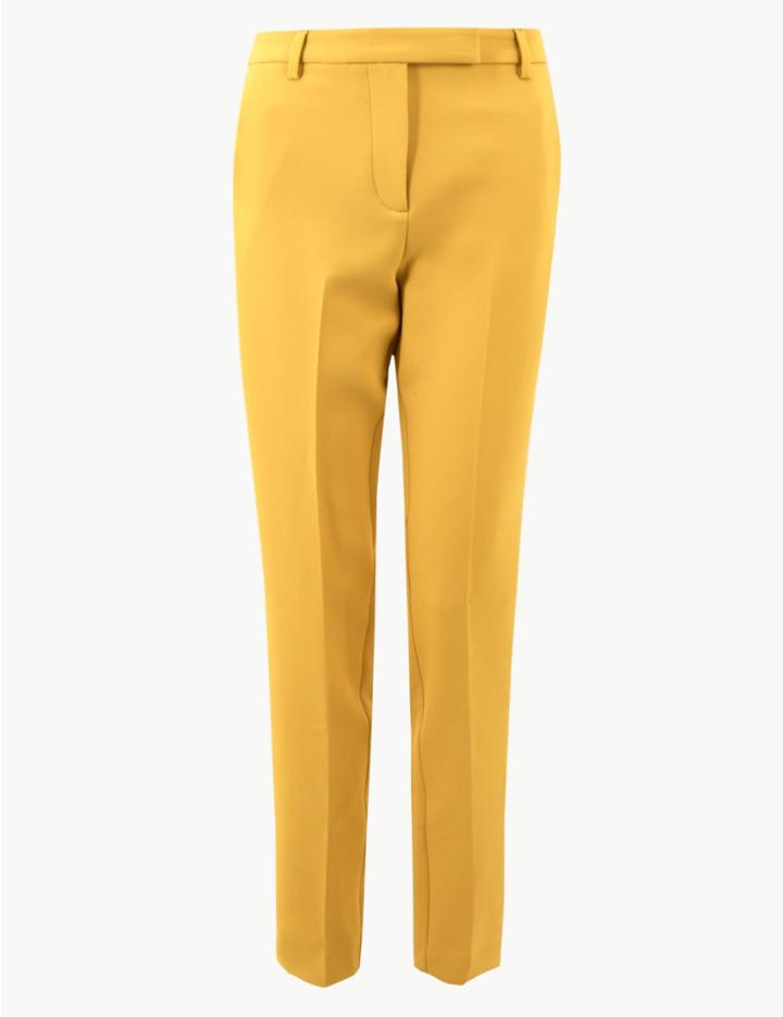 Marks & Spencer Slim Leg Ankle Grazer Trousers Honey