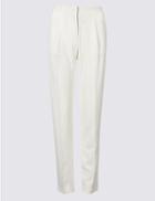 Marks & Spencer Tapered Leg Trousers Winter White