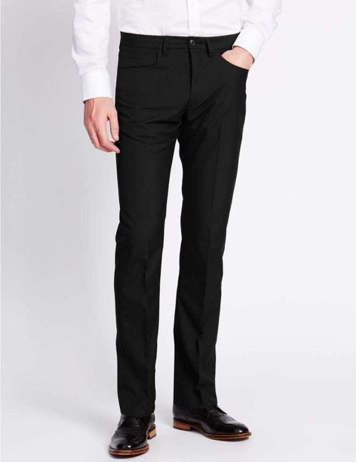 Marks & Spencer Slim Fit 5 Pocket Trousers Black