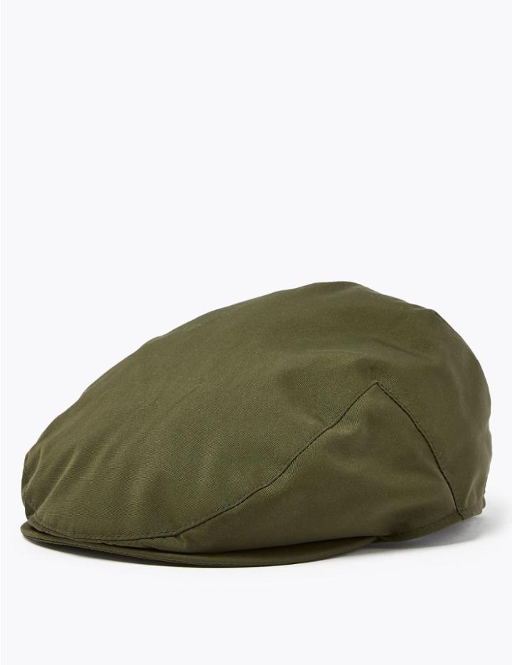 Marks & Spencer Twill Flat Cap Olive