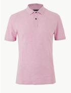 Marks & Spencer Slim Fit Pure Cotton Polo Shirt Dusty Pink