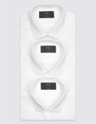 Marks & Spencer 3 Pack Easy To Iron Tailored Fit Shirt White