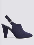 Marks & Spencer High Front Slingback Court Shoes Navy
