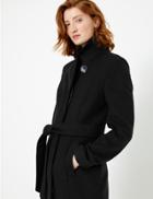 Marks & Spencer Wrap Coat Black
