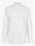 Marks & Spencer Pure Cotton Tailored Fit Oxford Shirt White