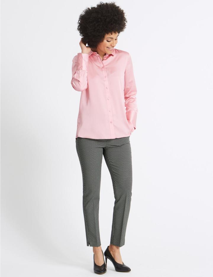 Marks & Spencer Jacquard Trousers Black Mix