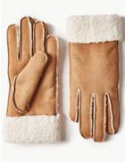 Marks & Spencer Faux Shearling Gloves Tan