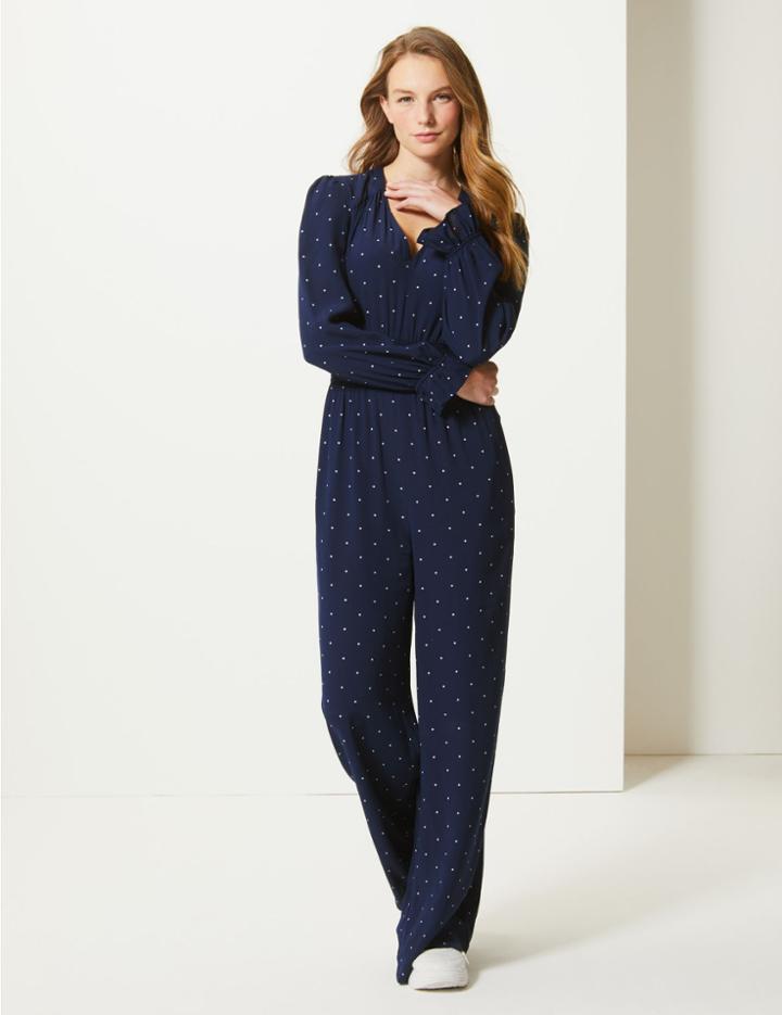 Marks & Spencer Printed Jumpsuit Navy Mix