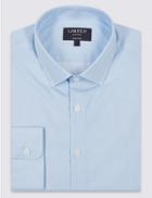 Marks & Spencer Pure Cotton Easy To Iron Modern Slim Fit Shirt Blue Mix