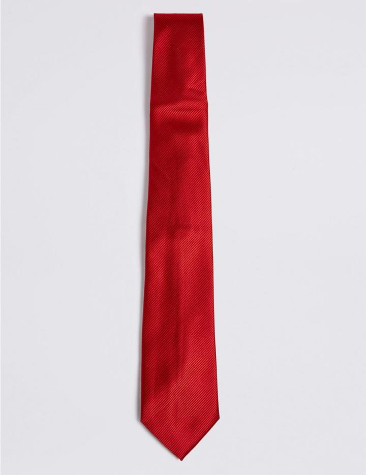 Marks & Spencer Twill Tie Burnt Orange