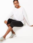 Marks & Spencer Petite Quick Dry Feature Back Sweatshirt White Mix