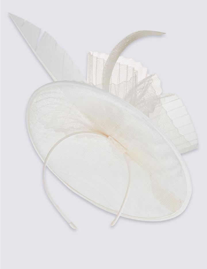 Marks & Spencer Crinkle Twist Fascinator Cream