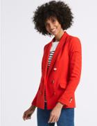 Marks & Spencer Double Breasted Gold Button Jacket Red