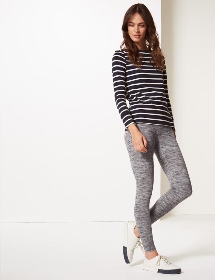Marks & Spencer Textured Skinny Leggings Charcoal